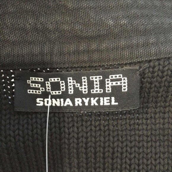 Vintage Sonia Rykiel Cotton Knit Vest – Black Sleeveless Belted – Size S - Picture 6 of 6